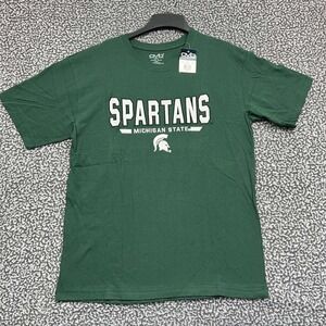 Michigan State Spartans Shirt Men Large Green OVB‎ Short Sleeve Cotton New L